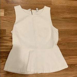 J.Crew white peplum tank XS